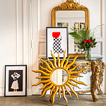 Зеркало-солнце круглое с золотыми с лучами Rays of Peace варинант исполнения - 3 | Loft Concept в Воронеже