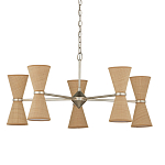 Люстра серебряного цвета с тканевыми абажурами Loft Rope Light варинант исполнения - 2 | Loft Concept в Воронеже