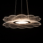 Люстра с прозрачным волнистым плафоном в форме цветка Ethereal Bloom варинант исполнения - 5 | Loft Concept в Воронеже