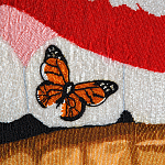 Картина вышивка бисером Grill Cut Out With Butterfly варинант исполнения - 2 | Loft Concept в Воронеже