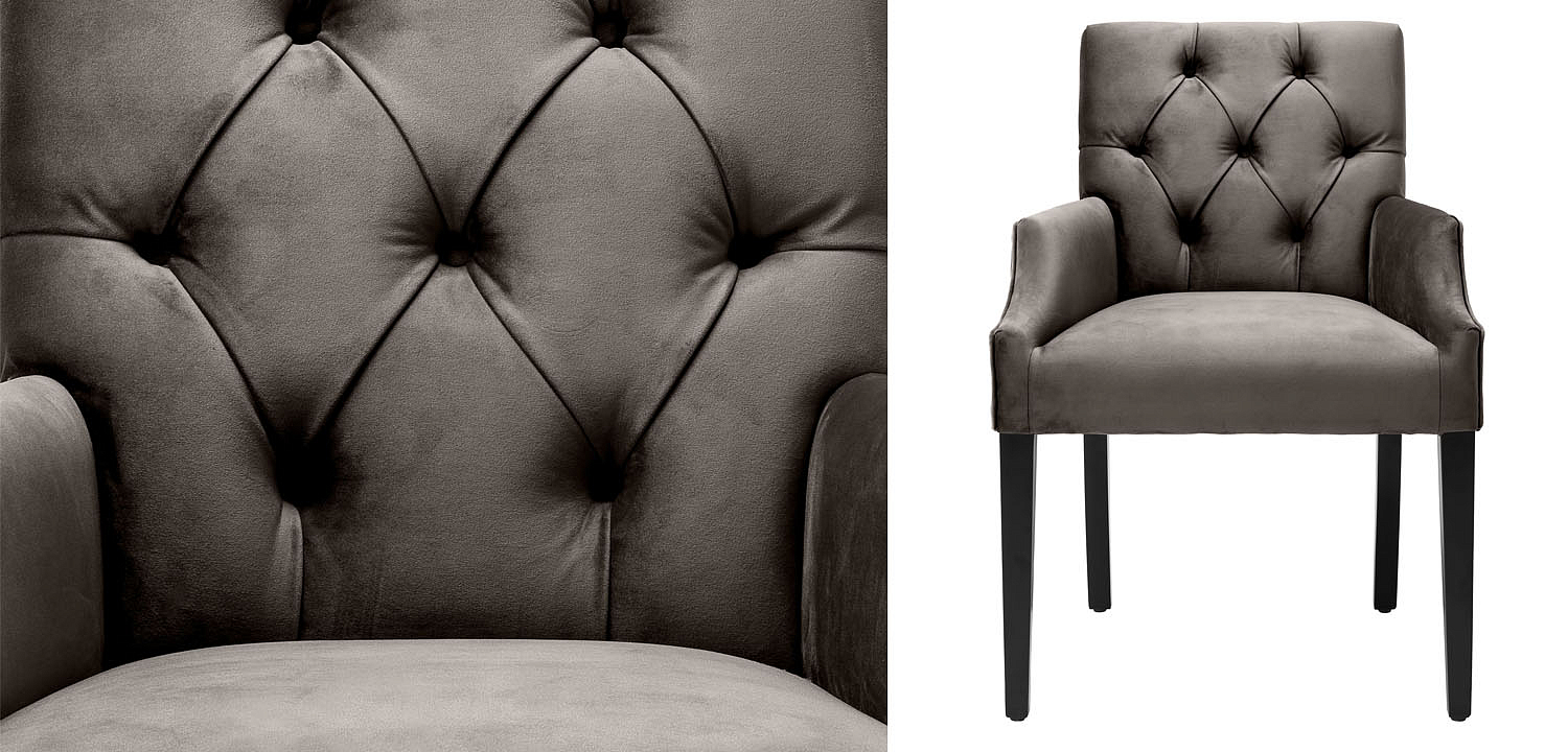 Стул Eichholtz DINING CHAIR ATENA WITH ARM dark Стул Eichholtz DINING CHAIR ATENA WITH ARM dark - Loft-Concept в Воронеже