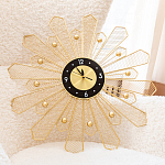 Часы настенные из металла в виде солнца с чёрным циферблатом Mirror Tower Clock варинант исполнения - 4 | Loft Concept в Воронеже