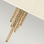 Люстра подвесная с широким белым текстильным абажуром и вертикальными декоративными элементами Hinkley варинант исполнения - 4 | Loft Concept в Воронеже