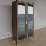 Дизайнерский шкаф витрина Elsa Dreams Walnut с 4-мя ящиками варинант исполнения - 3 | Loft Concept в Воронеже