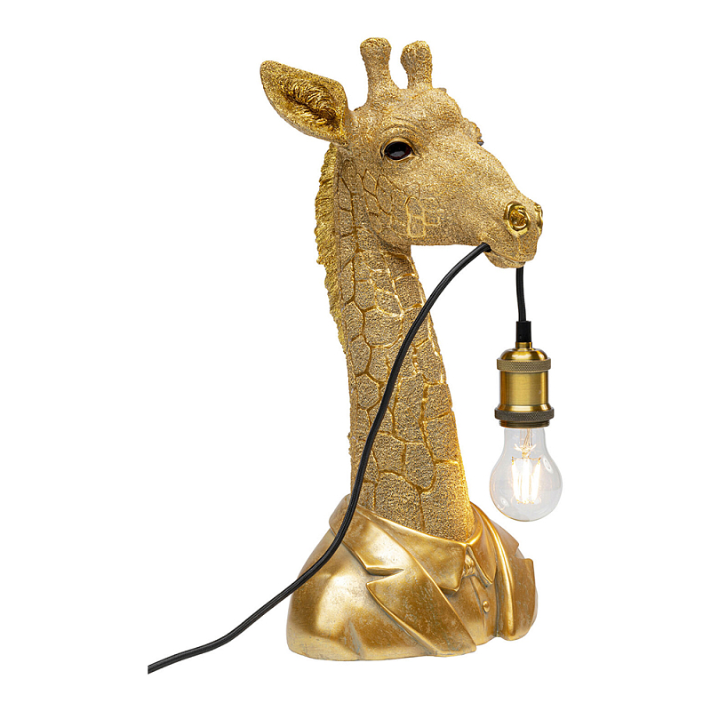 Настольная лампа в детскую Жираф в золотом костюме Золотой в Воронеже | Loft Concept 