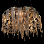 Люстра подвесная круглая с изогнутыми металлическими дугами и ниспадающими цепочками 65 см Atlantis Chain варинант исполнения - 17 | Loft Concept в Воронеже