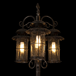 Уличный фонарь с тремя стеклянными плафонами и коваными элементами Elysian Lanterns варинант исполнения - 5 | Loft Concept в Воронеже