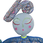 Кукла из одежды и павлопосадских платков Rusalka Blue Jeans 2 варинант исполнения - 2 | Loft Concept в Воронеже