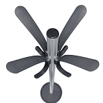 Вешалка серого цвета с 4-мя крючками из пластика Curves Hangers варинант исполнения - 2 | Loft Concept в Воронеже