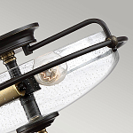 Потолочный светильник со стеклянным плафоном на изогнутых кронштейнах Quoizel  варинант исполнения - 6 | Loft Concept в Воронеже