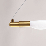 Люстра горизонтальная с волнистым белым плафоном Golden Swirl варинант исполнения - 9 | Loft Concept в Воронеже