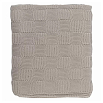 Плед из хлопка рельефной вязки бежево-серого цвета Waffle Comfort варинант исполнения - 4 | Loft Concept в Воронеже