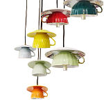 Подвесные светильники в виде разноцветных чашек Flower Reversal варинант исполнения - 2 | Loft Concept в Воронеже