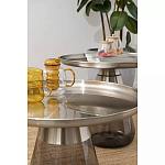 Кофейный столик с основанием из закаленного стекла Classic Round Gray Table варинант исполнения - 3 | Loft Concept в Воронеже