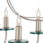 Люстра серебряного цвета с изогнутыми элементами каркаса Twisted Iron Chandelier варинант исполнения - 2 | Loft Concept в Воронеже