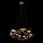 Люстра подвесная с прозрачными стеклянными птичками на ветвях Диаметр 80 см Serip Voa варинант исполнения - 5 | Loft Concept в Воронеже