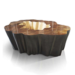 Кофейный стол Burl Exotic tree Coffee Table Black варинант исполнения - 1 | Loft Concept в Воронеже