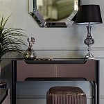 Настольная лампа с черным конусообразным абажуром Glass Flask варинант исполнения - 1 | Loft Concept в Воронеже