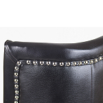 Кресло из натуральной кожи на 4-х деревянных ножках из массива бука Daniel Leather Armchair black варинант исполнения - 5 | Loft Concept в Воронеже