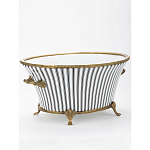 Кашпо Black white stripe варинант исполнения - 2 | Loft Concept в Воронеже