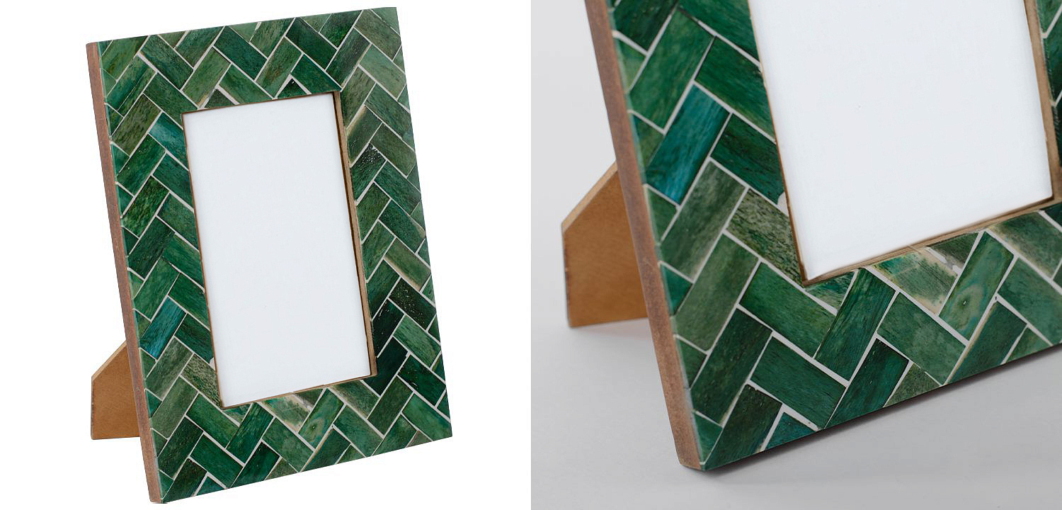 Фоторамка кость Green Indian Bone Inlay photo frame Фоторамка кость Green Indian Bone Inlay photo frame - Loft-Concept в Воронеже