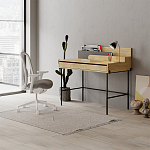 Стол письменный с выдвижным ящиком цвета древесины LEILA WORKING TABLE OAK ANTHRACITE варинант исполнения - 8 | Loft Concept в Воронеже