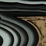 Дизайнерский комод с 4-мя дверцами в черно-золотых тонах Calista варинант исполнения - 1 | Loft Concept в Воронеже