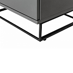 Стеллаж книжный цвета графит с 3-мя открытыми полками и дверкой Strict Lines варинант исполнения - 3 | Loft Concept в Воронеже