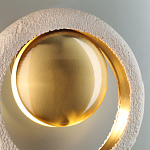 Бра с бежевым текстурным кольцом и латунным шаром в центре Tactile  варинант исполнения - 7 | Loft Concept в Воронеже