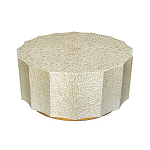 Стол кофейный с отделкой раковинами устриц Coastal Charm варинант исполнения - 2 | Loft Concept в Воронеже