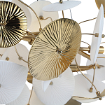 Люстра с белыми и золотистыми цветами Dahlia Flowers Lamp варинант исполнения - 5 | Loft Concept в Воронеже