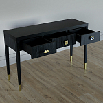 Дизайнерский Письменный стол Elsa Dreams Black с тремя ящиками варинант исполнения - 4 | Loft Concept в Воронеже