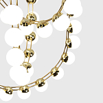 Люстра подвесная светодиодная с круглыми плафонами белого цвета PEARLS Suspension 39  варинант исполнения - 5 | Loft Concept в Воронеже