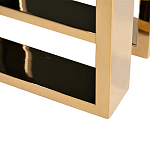 Столик журнальный квадратный с основанием в оттенках хром и золото Harmony Color and Shapes варинант исполнения - 3 | Loft Concept в Воронеже