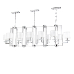Люстра прямоугольной формы с 12-ю цилиндрическими плафонами из стекла Laurent варинант исполнения - 3 | Loft Concept в Воронеже