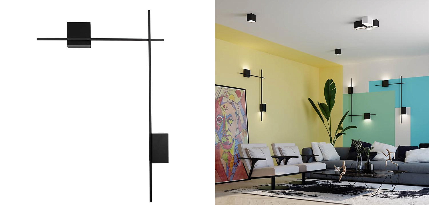 Бра Blocks Wall Light Black Angle Бра Blocks Wall Light Black Angle - Loft-Concept в Воронеже