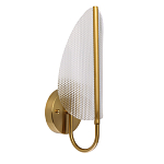 Бра с изогнутым рельефным плафоном Textured Glass варинант исполнения - 1 | Loft Concept в Воронеже