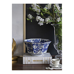 Чаша белая с синим цветочным узором Chino Dishes варинант исполнения - 3 | Loft Concept в Воронеже