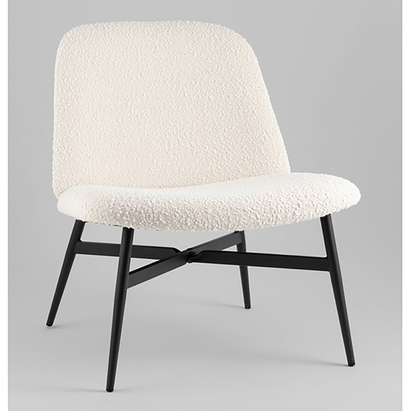 Кресло лаунж Ease белый Белый Черный в Воронеже | Loft Concept 