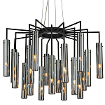 Люстра со стеклянными цилиндрическими плафонами Luminous Cylinders Smoky варинант исполнения - 3 | Loft Concept в Воронеже