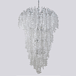 Люстра с прозрачными и белыми подвесками в виде лепестков FAIRYTREE Light варинант исполнения - 1 | Loft Concept в Воронеже