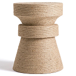 Приставной стол с отделкой из джута Juti D35 см варинант исполнения - 2 | Loft Concept в Воронеже