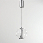 Подвесной светильник с плафоном в форме шара Inner Gleam Orb silver варинант исполнения - 9 | Loft Concept в Воронеже