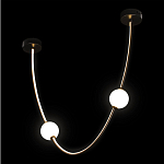 Подвесной светильник в форме дуги с белыми шарообразными плафонами Flos Wireline Lighting варинант исполнения - 1 | Loft Concept в Воронеже