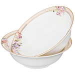 Сервиз столовый из фарфора белый с цветочным принтом на 6 персон 23 предмета Flower Porcelain Collection варинант исполнения - 1 | Loft Concept в Воронеже