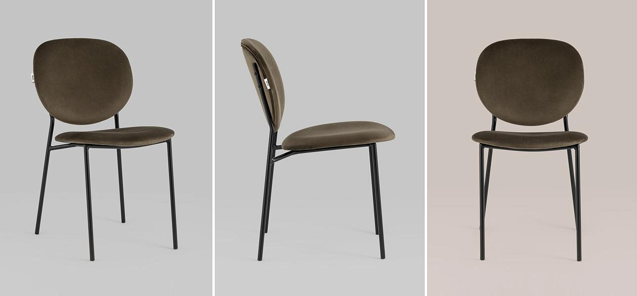 Стул Stanley Chair Коричневый Велюр Стул Stanley Chair Коричневый Велюр - Loft-Concept в Воронеже