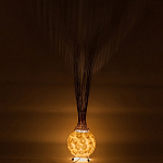 Торшер из перламутра на металлическом каркасе Indonesian Comet варинант исполнения - 4 | Loft Concept в Воронеже