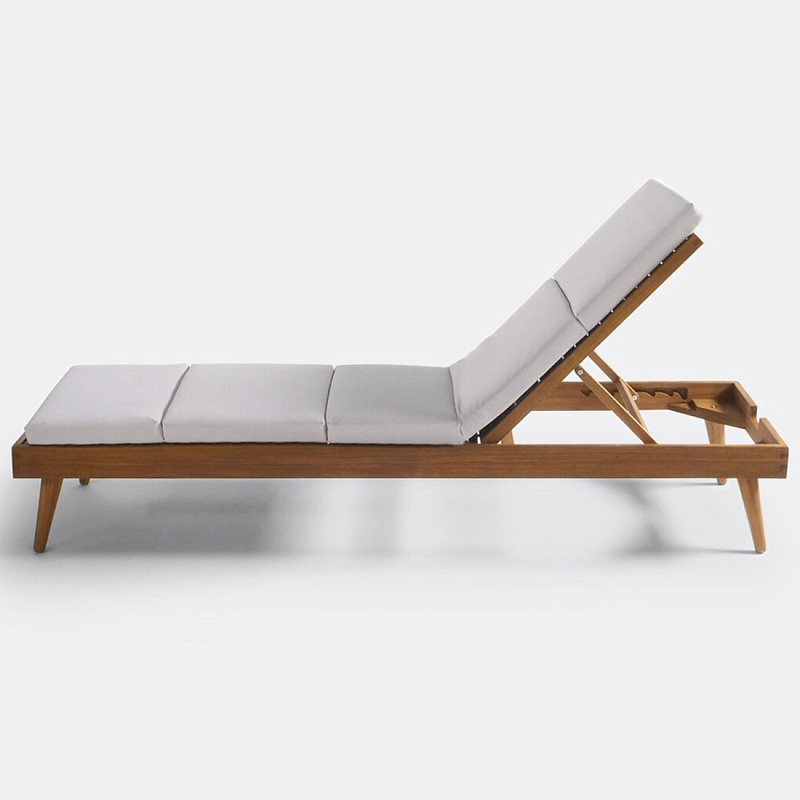 Шезлонг из эвкалипта Madara Серый Коричневый в Воронеже | Loft Concept 