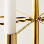 Люстра золотая с 16-ю тонкими цилиндрическими плафонами Shoulders варинант исполнения - 4 | Loft Concept в Воронеже