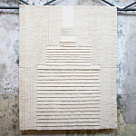 Большое Панно Абстракция белые нити Huipil Wall Hanging варинант исполнения - 1 | Loft Concept в Воронеже